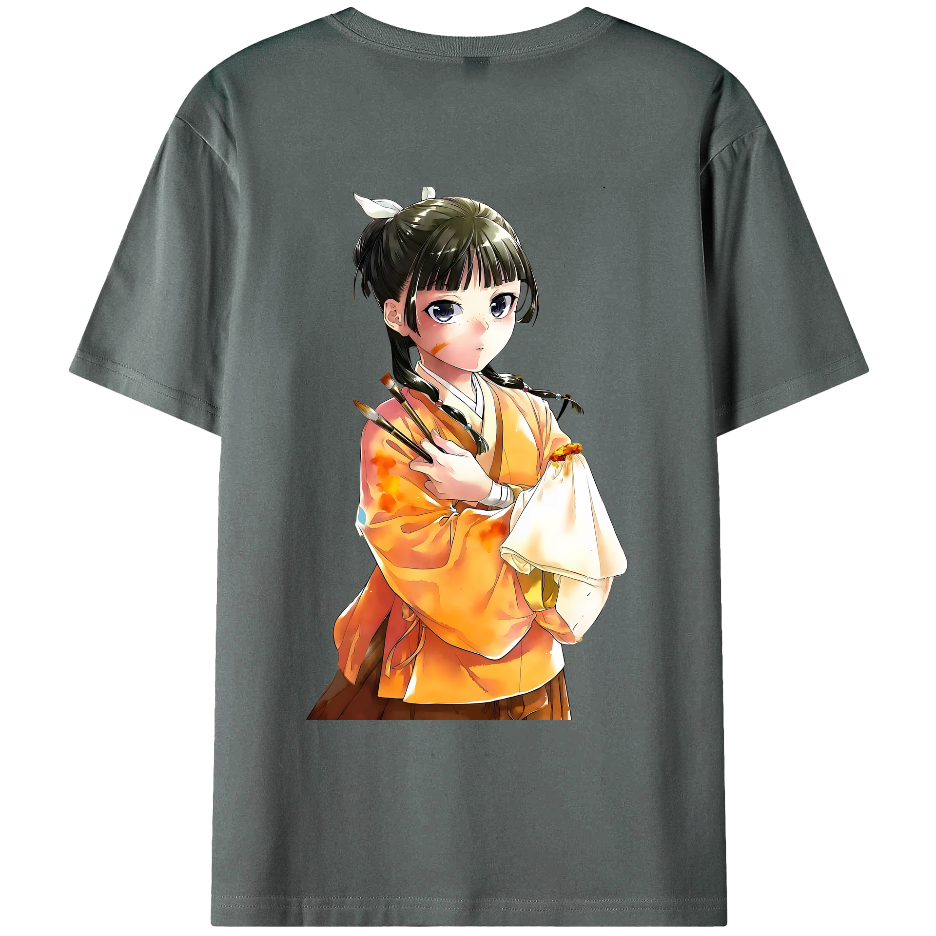 （画像用） 薬屋のひとりごと The Apothecary Diaries 綿100％ メンズ半袖Tシャツ（バックプリント） 通気性